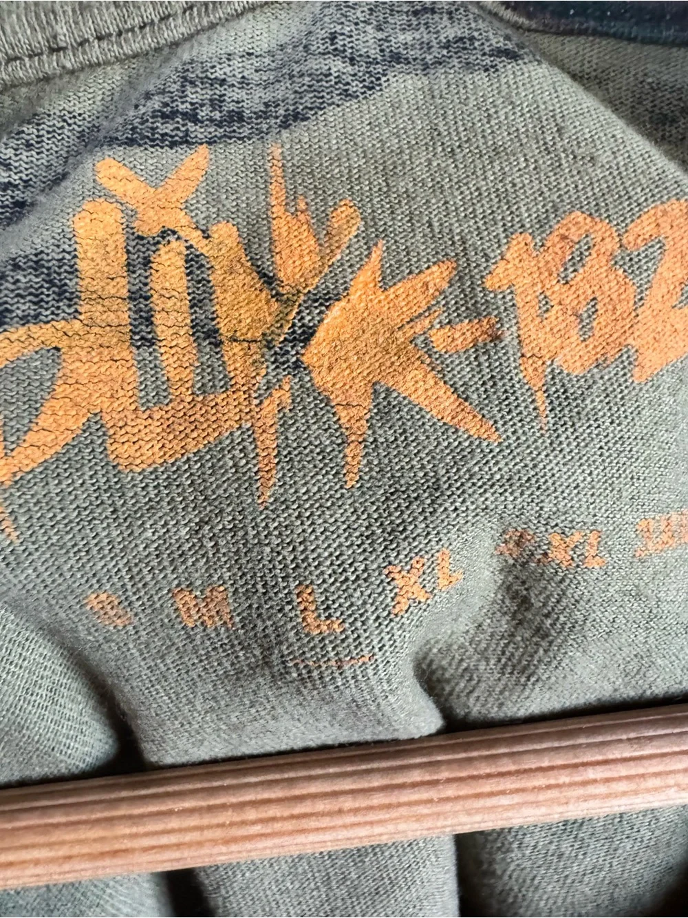 Camo Blink-182 Graphic Tee - Orange Print